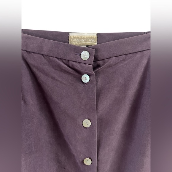 Coldwater creek purple button up maxi skirt - Picture 2 of 4